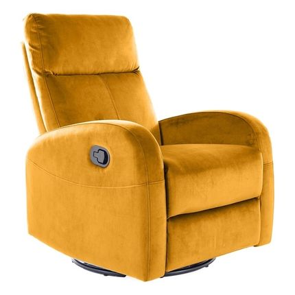 Fotel rozkładany OLIMP Velvet - żółty/curry Bluvel 68