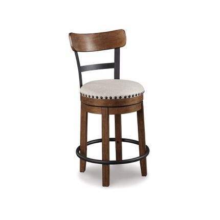 Krzesło barowe VALEBACK, niskie D546-424 - orzech
