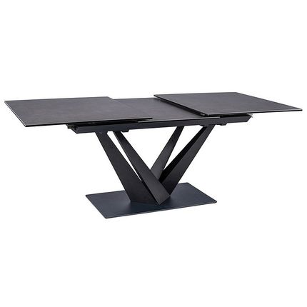 Stół rozkładany SORENTO CERAMIC 160/220x90 - czarny/czarny mat