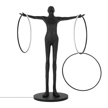 Lampa podłogowa HUMAN CIRCULO - czarny