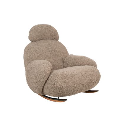 Fotel bujany PLUSH TEDDY - ciemny beżowy