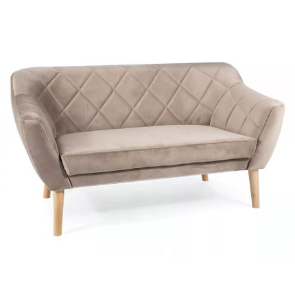 Sofa 2-osobowa KARO 2 Velvet - buk/ciemny beżowy Bluvel 40