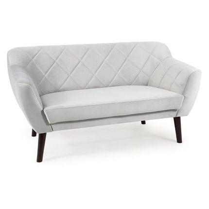 Sofa 2-osobowa KARO 2 Velvet - wenge/jasny szary Bluvel 03