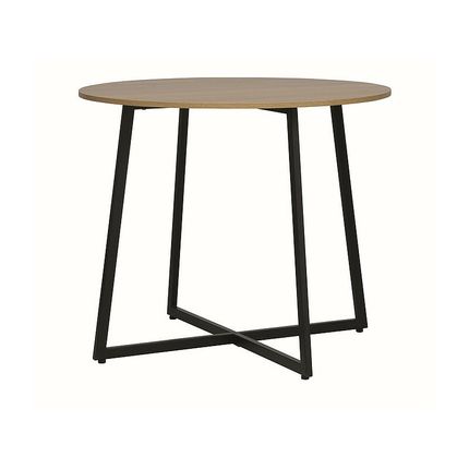 Stół okrągły LUNA 90 cm - dąb/czarny