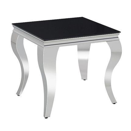 Ława PRINCE B 55x55 - czarny/chrom