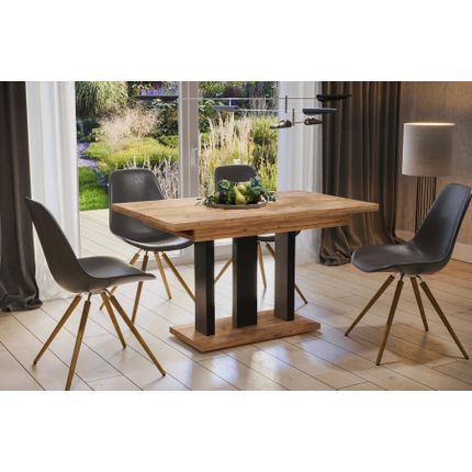 Stół rozkładany APPIA N.CZ. 130/210x80 - dąb craft/czarny mat