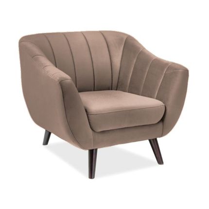 Fotel ELITE 1 Velvet - wenge/ciemny beżowy Bluvel 40