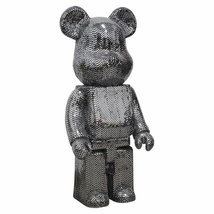 Dekoracja BEAR L - czarno-srebrny