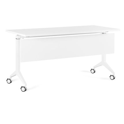Biurko z panelem maskującym YUMI S 150x70 - biały