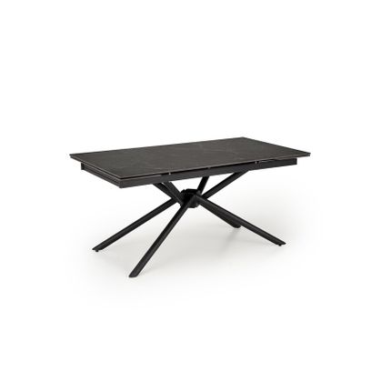 Stół rozkładany VITORINO 160-220x90 - czarny marmur/czarny