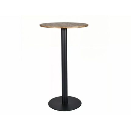 Stół barowy BT-005 60 cm - dąb artisan/czarny