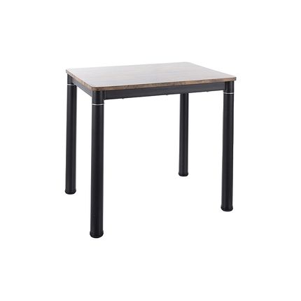 Stół DAMAR 80x60 - orzech vintage/czarny mat