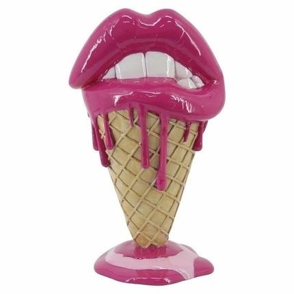 Dekoracja ICE LIPS - beżowy/różowy