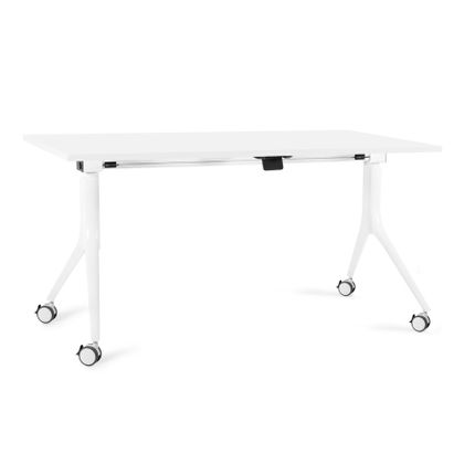 Biurko składane na kółkach CARL 150x80 - biały