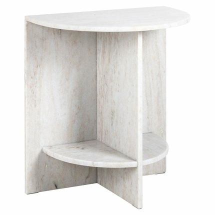 Stolik LANSKY 51x35 - beżowy marmur