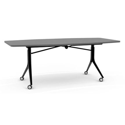 Stół składany na kółkach CARL TABLE 200x100 - antracyt/czarny