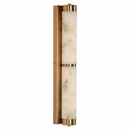 Lampa ścienna LYCKE - biały marmur/złoty