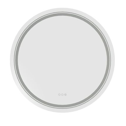 Lustro ścienne łazienkowe DOVER 60 cm - srebrny