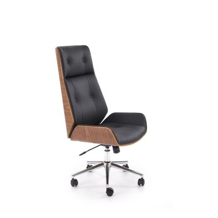 Fotel gabinetowy WEBSTER - orzech/czarny