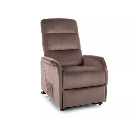 Fotel pionizujący z funkcją masażu JUPITER M Velvet - cappuccino Bluvel 38