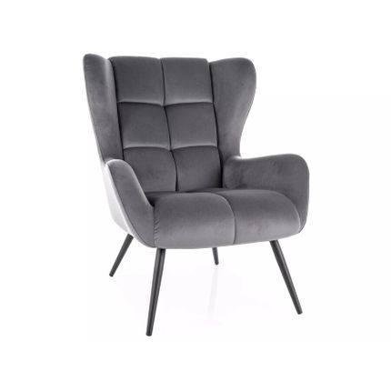 Fotel LOUIS Velvet - szary Bluvel 14