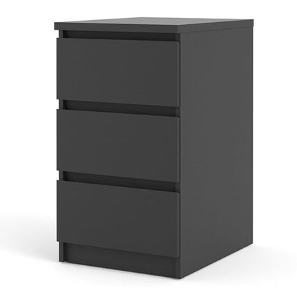 Komoda z trzema szufladami 3S NAIA - czarny mat