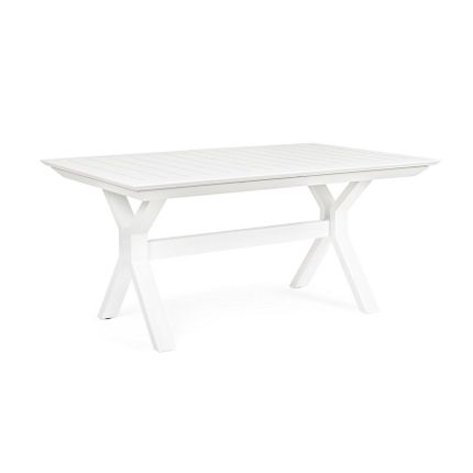 Stół ogrodowy rozkładany KENYON WHITE 180/240x100 - biały