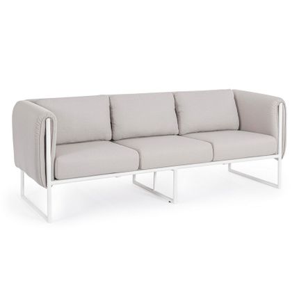 Sofa ogrodowa PIXEL - piaskowy/biały