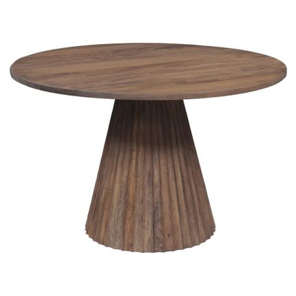 Stół okrągły drewniany ORISSA 120 cm - naturalny