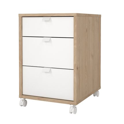 Kontenerek z szufladami SIGN - jackson hickory/biały mat
