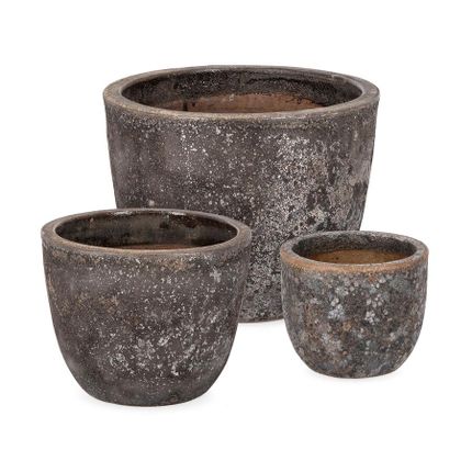 Zestaw 3 donic DUYEN SHAPED RUSTY - brązowy