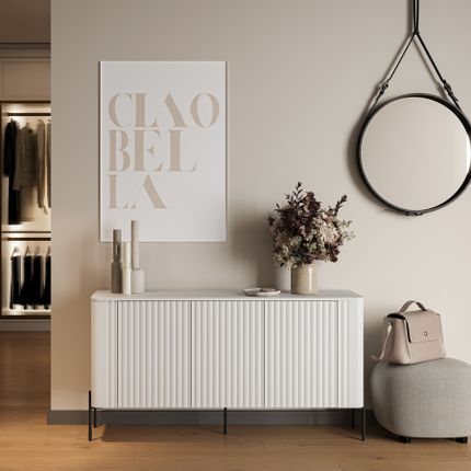 Komoda 3-drzwiowa ARIA 150 cm - biały mat