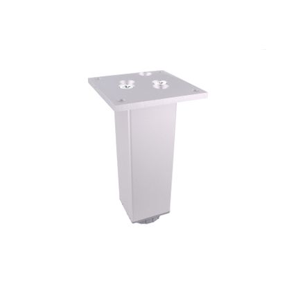 Nóżka kwadratowa z regulacją 4.5 cm / wys. 15 cm - aluminium