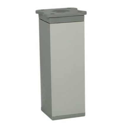 Nóżka kwadratowa z regulacją ALU 4 cm / 12 cm - aluminium