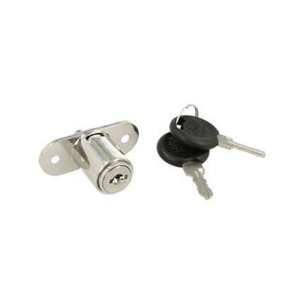 Zamek wciskany Siso X-1003 do drzwi przesuwnych - niklowany / fi 19 mm