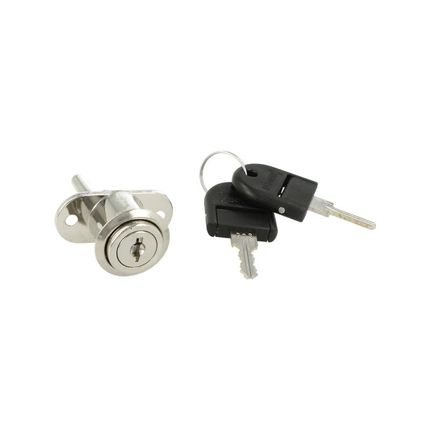 Zamek centralny przedni Siso - niklowany / L-500 / fi 19 mm / zaczep 8 mm