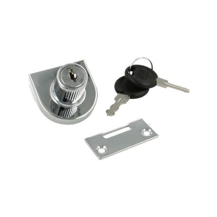 Zamek do szklanych drzwi Siso X-918 - chrom