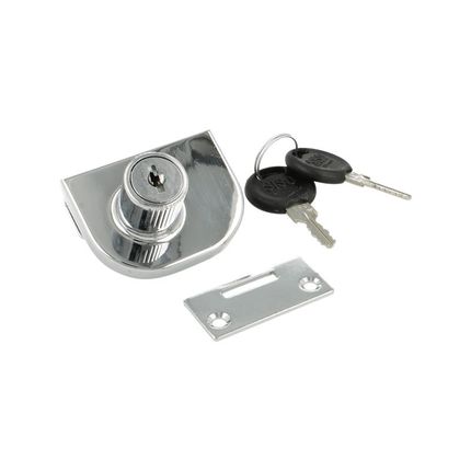 Zamek do szklanych drzwi podwójnych Siso X-917 - chrom