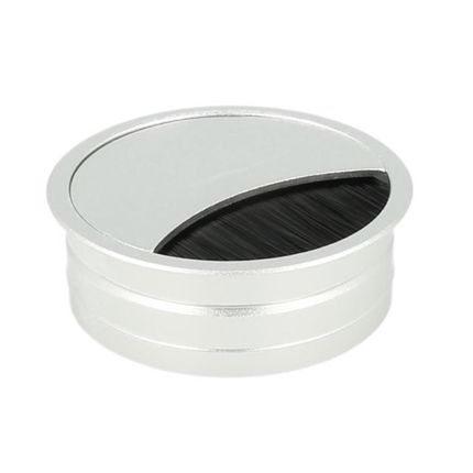Przepust kablowy Siso ze szczotką - aluminium / fi 60 mm