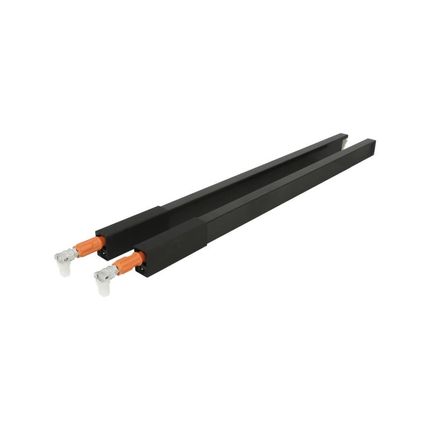 Reling podłużny kwadratowy TANDEMBOX ANTARO - czarny / dł. 60 cm / kpl