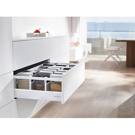 Szuflada TANDEMBOX ANTARO z hamulcem / wys. D=M+reling / dł. 35 cm / 30 kg / biały