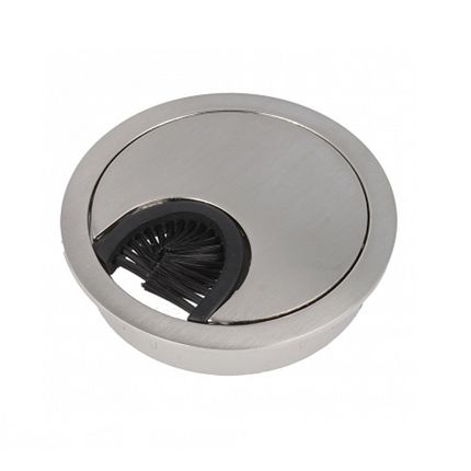Przepust kablowy Siso ze szczotką - ZnAl/stal szczotkowana / fi 60 mm