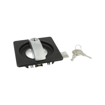 Zamek do drzwi metalowych Siso M-175 - czarny/chrom