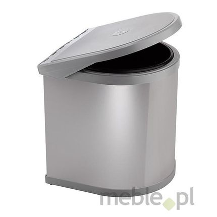 Sortownik na śmieci PP607/4 okrągły tworzywo, metal chrom 10L