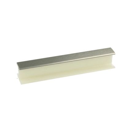 Łącznik 180° na prosto do cokołu RAUBASE - stal szczotkowana / wys. 10 cm
