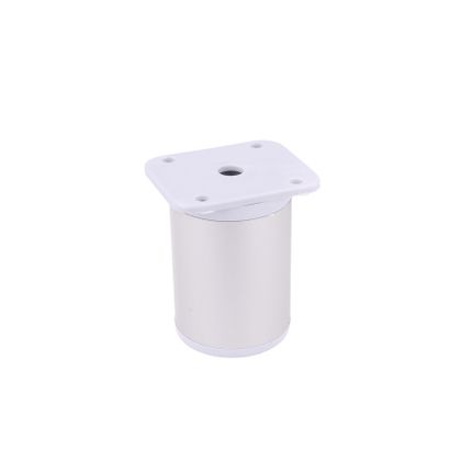 Nóżka okrągła D-860 z regulacją - aluminium / wys. 6 cm