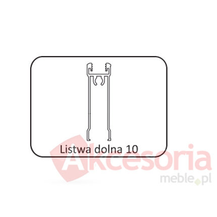 Listwa górna 18 do drzwi przesuwnych - jasny brąz / dł. 300 cm