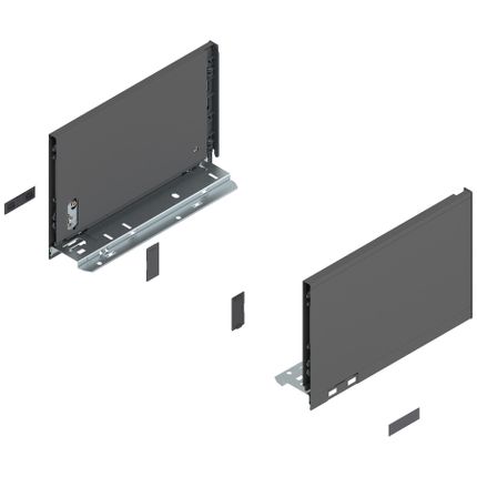 Boki LEGRABOX / wys. C=177 mm / dł. 27 cm / antracyt