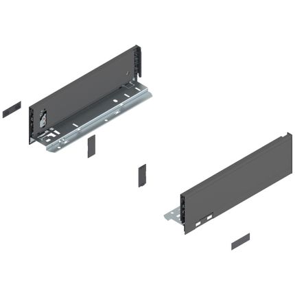 Boki LEGRABOX / wys. M=90.5 mm / dł. 30 cm / antracyt