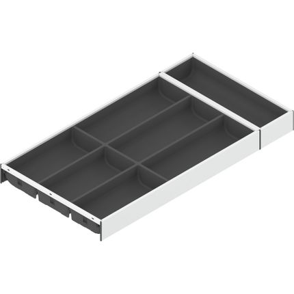 Wkład na sztućce AMBIA-LINE do Legrabox i Merivobox - biały/antracyt / 30x60 cm